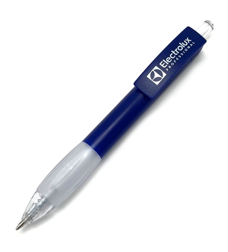 [EEELP033] Penna matt mörkblå med vit logo 50 st/fp