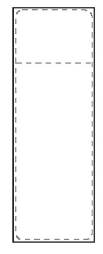 [8567233] STE Transportetikett Thermo 105x251 mm med kvittodel